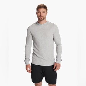 Vuori size XXL men’s waffle hoodie, in gray.
